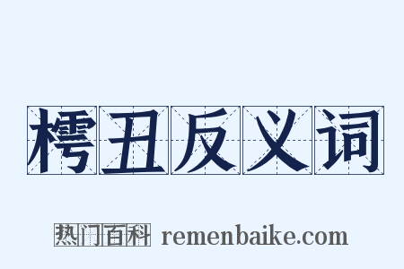 樗丑反义词是什么意思的图片